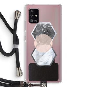 CaseCompany Creatieve toets: Samsung Galaxy A51 5G Transparant Hoesje met koord