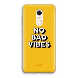 CaseCompany No Bad Vibes: Xiaomi Redmi 5 Transparant Hoesje