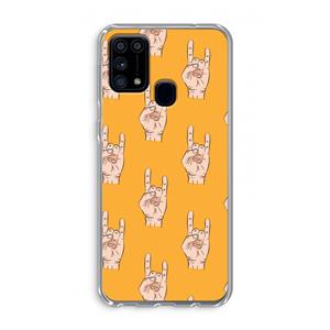 CaseCompany Rock: Samsung Galaxy M31 Transparant Hoesje