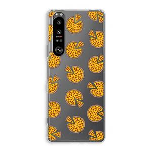 CaseCompany You Had Me At Pizza: Sony Xperia 1 III Transparant Hoesje