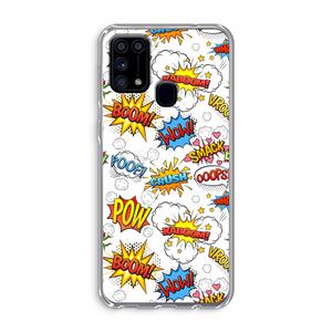 CaseCompany Pow Smack: Samsung Galaxy M31 Transparant Hoesje