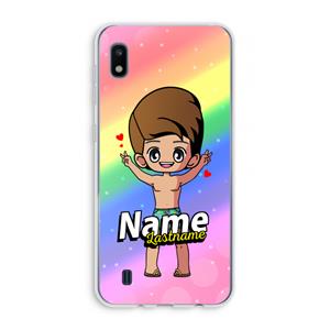 CaseCompany Chibi Maker man: Samsung Galaxy A10 Transparant Hoesje
