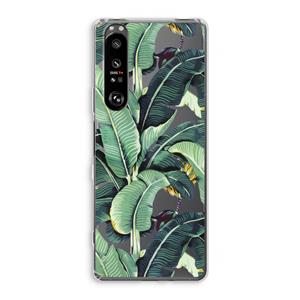 CaseCompany Bananenbladeren: Sony Xperia 1 III Transparant Hoesje