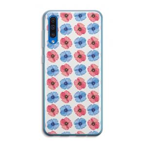 CaseCompany Klaproosjes: Samsung Galaxy A50 Transparant Hoesje