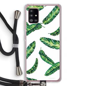 CaseCompany Lange bladeren: Samsung Galaxy A51 5G Transparant Hoesje met koord