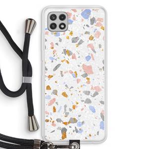 CaseCompany Terrazzo N°8: Samsung Galaxy A22 4G Transparant Hoesje met koord