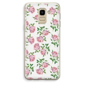 CaseCompany Kleine roosjes: Samsung Galaxy J6 (2018) Transparant Hoesje