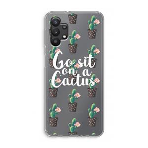 CaseCompany Cactus quote: Samsung Galaxy A32 5G Transparant Hoesje