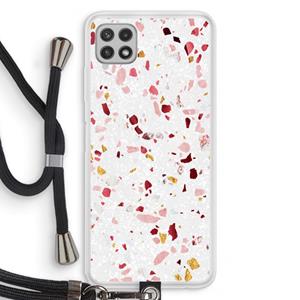 CaseCompany Terrazzo N°9: Samsung Galaxy A22 4G Transparant Hoesje met koord