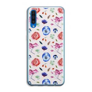 CaseCompany Bloemetjes: Samsung Galaxy A50 Transparant Hoesje