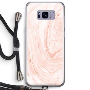 CaseCompany Peach bath: Samsung Galaxy S8 Plus Transparant Hoesje met koord