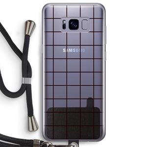 CaseCompany Rooster: Samsung Galaxy S8 Plus Transparant Hoesje met koord