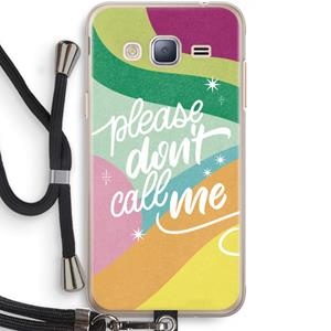 CaseCompany Don't call: Samsung Galaxy J3 (2016) Transparant Hoesje met koord