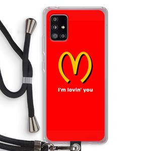 CaseCompany I'm lovin' you: Samsung Galaxy A51 5G Transparant Hoesje met koord