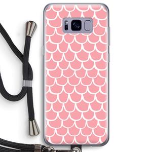 CaseCompany Dakpannetjes: Samsung Galaxy S8 Plus Transparant Hoesje met koord