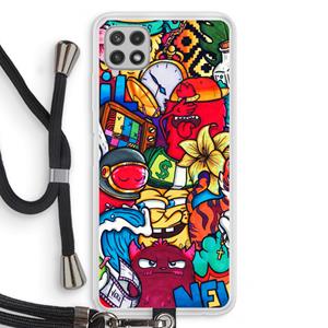 CaseCompany No Rules: Samsung Galaxy A22 4G Transparant Hoesje met koord