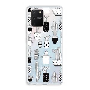 CaseCompany Cactusmotief: Samsung Galaxy S10 Lite Transparant Hoesje