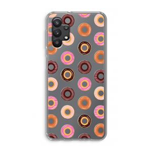 CaseCompany Donuts: Samsung Galaxy A32 5G Transparant Hoesje