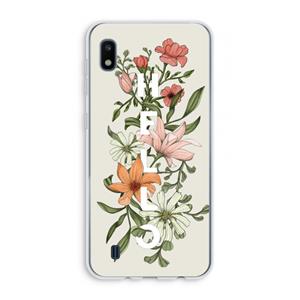 CaseCompany Hello bloemen: Samsung Galaxy A10 Transparant Hoesje