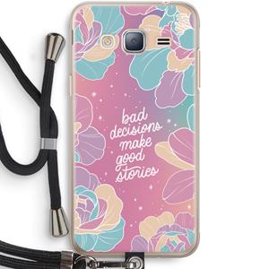 CaseCompany Good stories: Samsung Galaxy J3 (2016) Transparant Hoesje met koord