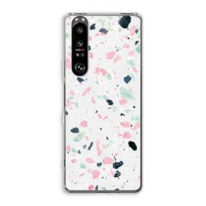 CaseCompany Terrazzo N°3: Sony Xperia 1 III Transparant Hoesje