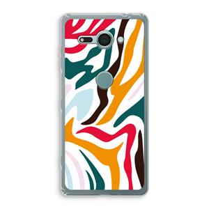 CaseCompany Colored Zebra: Sony Xperia XZ2 Compact Transparant Hoesje