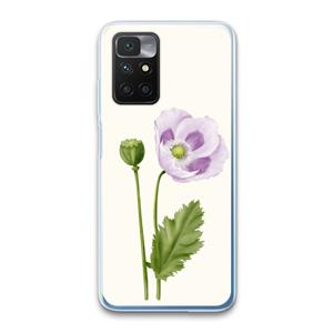 CaseCompany Purple poppy: Xiaomi Redmi 10 Transparant Hoesje