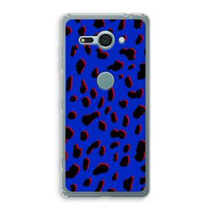 CaseCompany Blue Leopard: Sony Xperia XZ2 Compact Transparant Hoesje