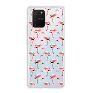 CaseCompany Flamingoprint groen: Samsung Galaxy S10 Lite Transparant Hoesje