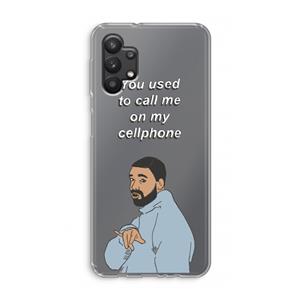 CaseCompany Hotline bling: Samsung Galaxy A32 5G Transparant Hoesje