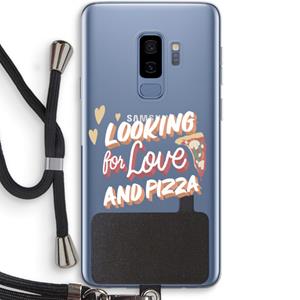CaseCompany Pizza is the answer: Samsung Galaxy S9 Plus Transparant Hoesje met koord