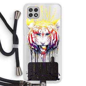 CaseCompany Fading: Samsung Galaxy A22 4G Transparant Hoesje met koord