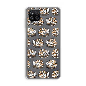 CaseCompany Slapende poes: Samsung Galaxy A12 Transparant Hoesje