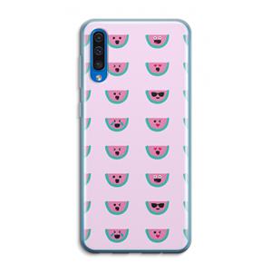 CaseCompany Smiley watermeloenprint: Samsung Galaxy A50 Transparant Hoesje