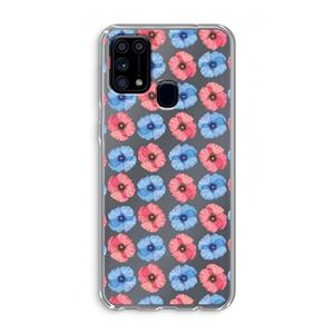 CaseCompany Klaproosjes: Samsung Galaxy M31 Transparant Hoesje
