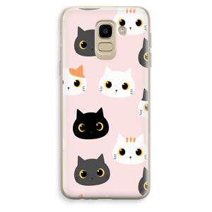 CaseCompany Katten: Samsung Galaxy J6 (2018) Transparant Hoesje