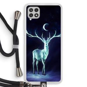 CaseCompany Nightbringer: Samsung Galaxy A22 4G Transparant Hoesje met koord