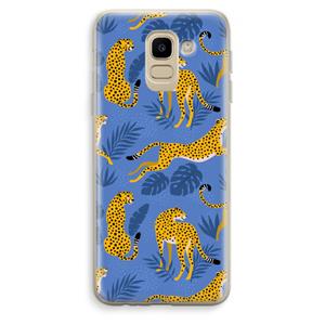 CaseCompany Luipaard: Samsung Galaxy J6 (2018) Transparant Hoesje