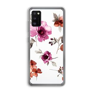 CaseCompany Geschilderde bloemen: Samsung Galaxy A41 Transparant Hoesje