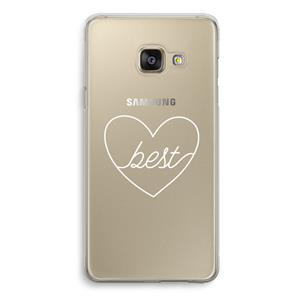 CaseCompany Best heart pastel: Samsung Galaxy A3 (2016) Transparant Hoesje