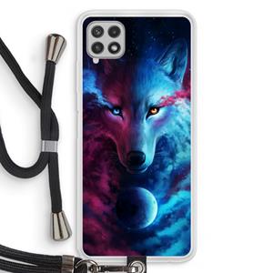 CaseCompany Where Light And Dark Meet: Samsung Galaxy A22 4G Transparant Hoesje met koord