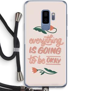 CaseCompany Optimistic flower girl: Samsung Galaxy S9 Plus Transparant Hoesje met koord