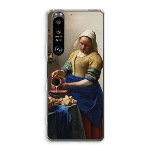CaseCompany The Milkmaid: Sony Xperia 1 III Transparant Hoesje