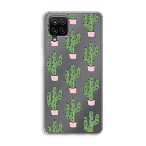 CaseCompany Cactus Lover: Samsung Galaxy A12 Transparant Hoesje