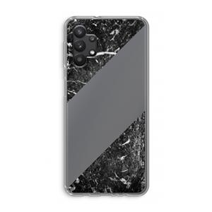 CaseCompany Zwart marmer: Samsung Galaxy A32 5G Transparant Hoesje