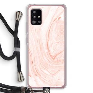 CaseCompany Peach bath: Samsung Galaxy A51 5G Transparant Hoesje met koord