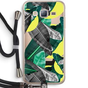CaseCompany Fantasie jungle: Samsung Galaxy J3 (2016) Transparant Hoesje met koord