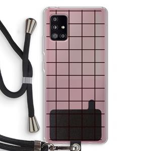 CaseCompany Rooster: Samsung Galaxy A51 5G Transparant Hoesje met koord