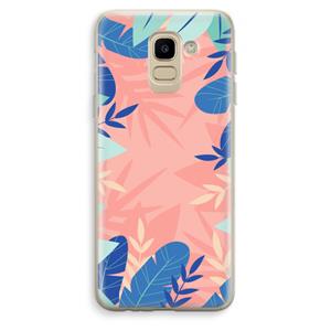 CaseCompany Tropisch: Samsung Galaxy J6 (2018) Transparant Hoesje