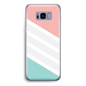 CaseCompany Strepen pastel: Samsung Galaxy S8 Transparant Hoesje